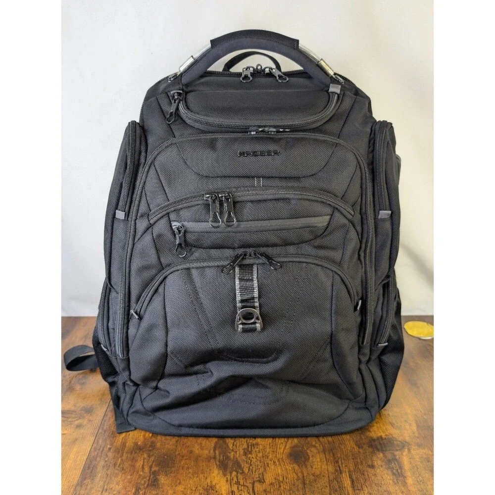 KROSER 17.3 Travel Laptop Backpack XL Heavy Duty USB Charging Port RFID Black